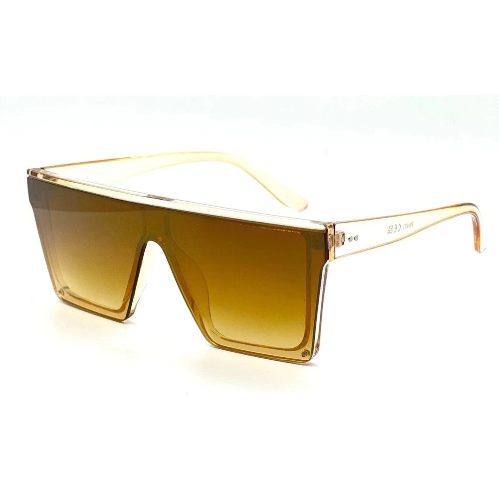 Men Sunglasses Sleek Modern Shield Sunglasses Bold Fashion Gold Mirror Lens 2026